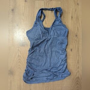 Beyond yoga workout halter top shirt with bra built in size small